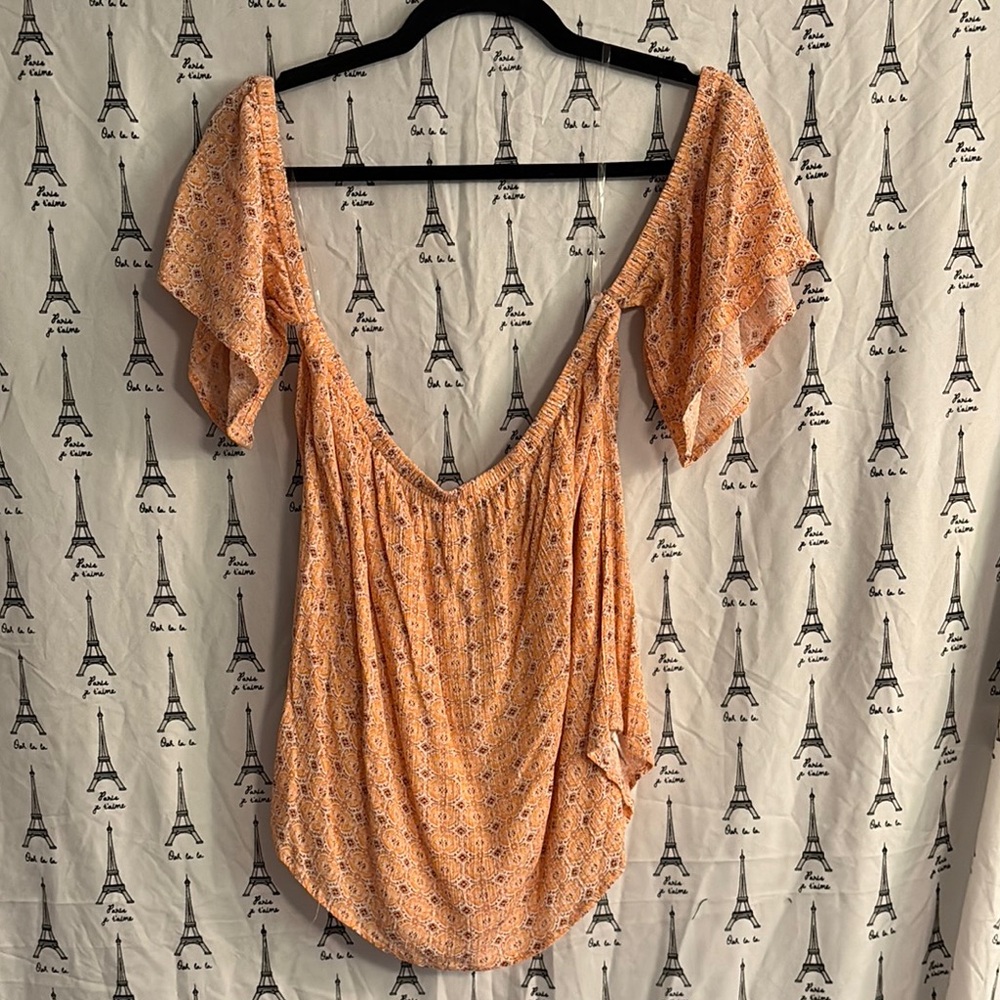 Floral Orange Women's Top